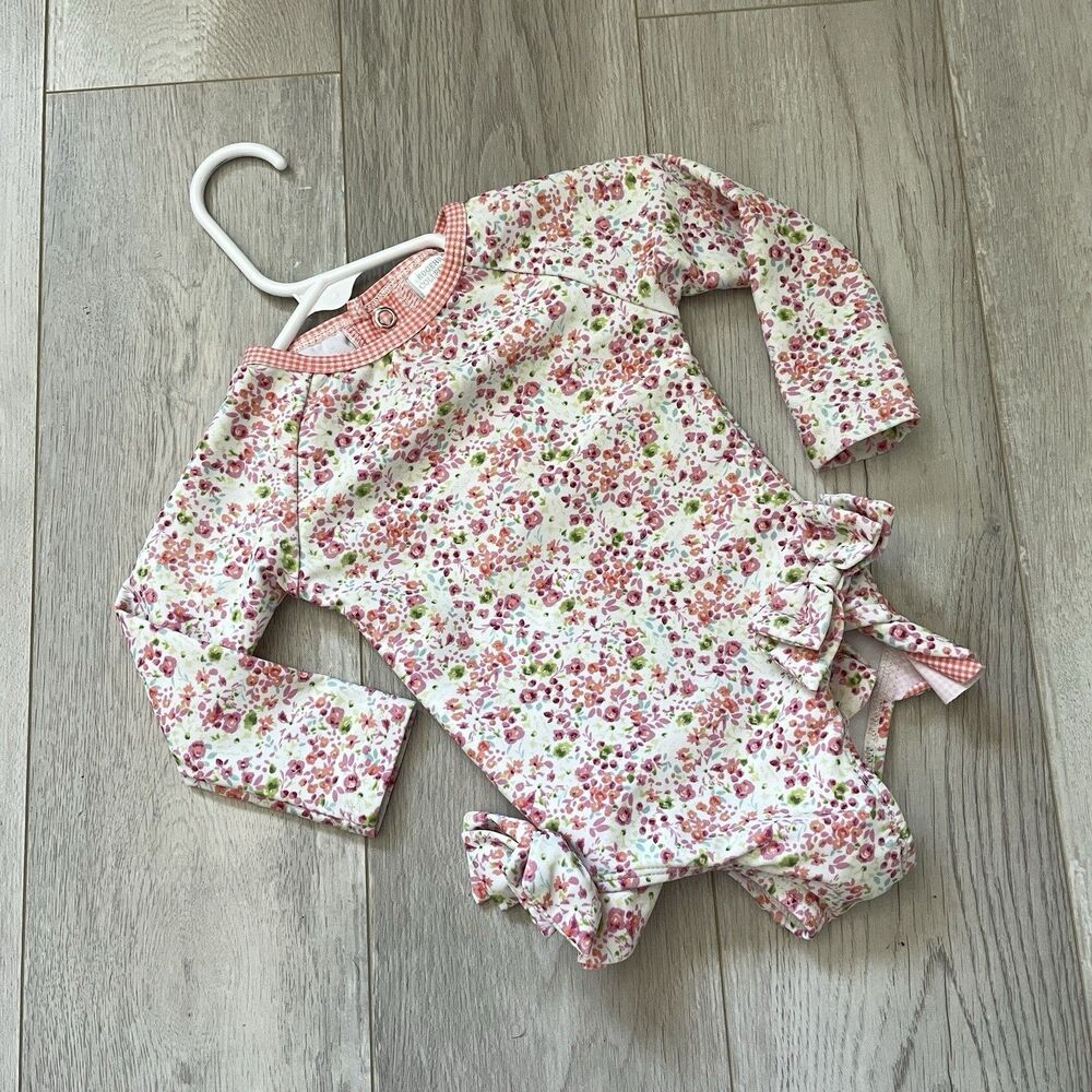 Edgehill Collection Swimsuit floral one piece baby Orange (size 6 months) swim
